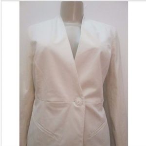 NEW DONCASTER Ivory Blazer Jacket Size 4P $395